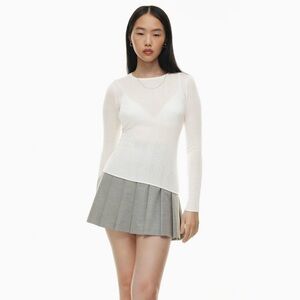 Sunday Best
Downtown Sweater GREEN XS Mesh-knit crewneck sweater Aritzia